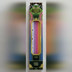 NEW Wicked CharCharms Glinda Straws 4-pack Stanley Tumblers 40oz Water Bottles